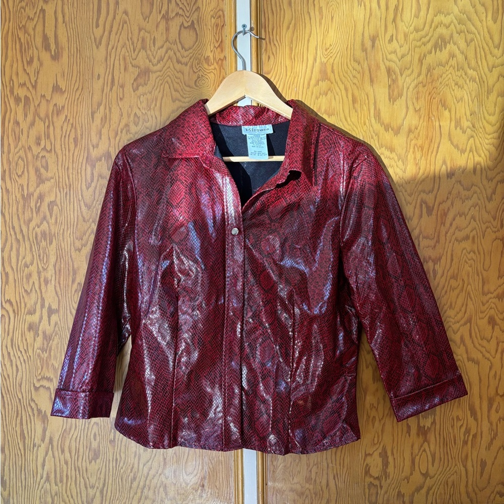 Red Snakeskin Pattern Jacket